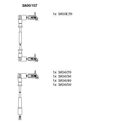 Комплект проводов зажигания BREMI 3A00/157 для SKODA FAVORIT