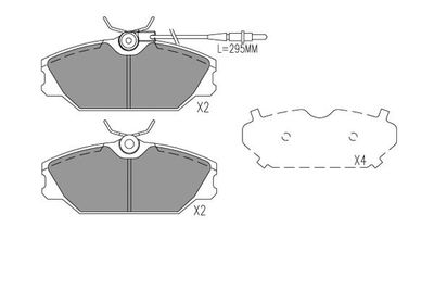 Комплект тормозных колодок, дисковый тормоз KAVO PARTS KBP-1022 для RENAULT SPORT