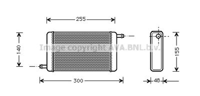 Теплообменник, отопление салона AVA QUALITY COOLING BD6007 для BEDFORD BLITZ