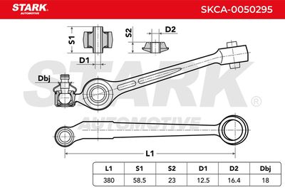 носач, окачване на колелата STARK SKCA-0050295