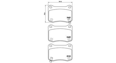 BREMSBELAGSATZ SCHEIBENBREMSE MAGNETI MARELLI 363700483134