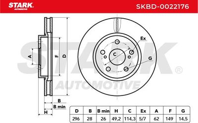 спирачен диск STARK SKBD-0022176