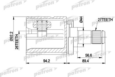 PATRON PCV5003 ШРУС  для BMW X5 (Бмв X5)