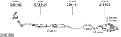 Изпускателна система BOSAL SYS11988