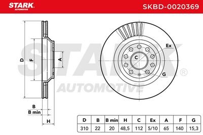 спирачен диск STARK SKBD-0020369