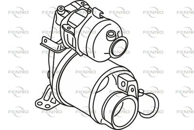 Filtr sadzy / filtr cząstek stałych, układ wydechowy FENNO 04L131669KX