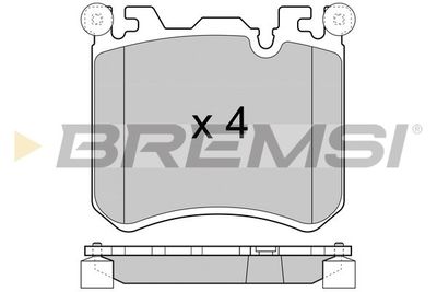 Комплект тормозных колодок, дисковый тормоз BREMSI BP3419 для ROLLS-ROYCE GHOST