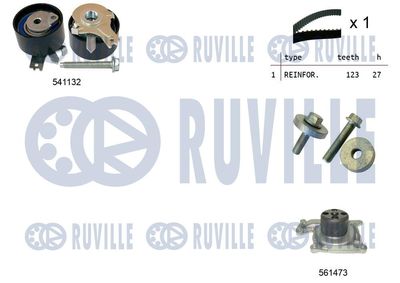Водяной насос + комплект зубчатого ремня RUVILLE 5500553 для NISSAN NV200