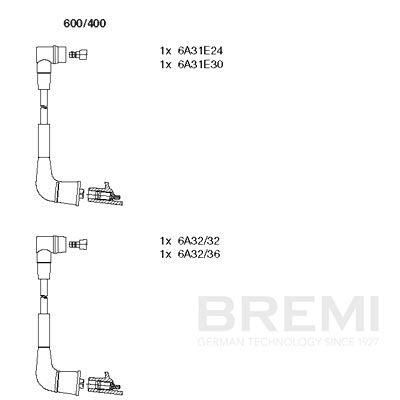 BREMI Комплект проводов зажигания