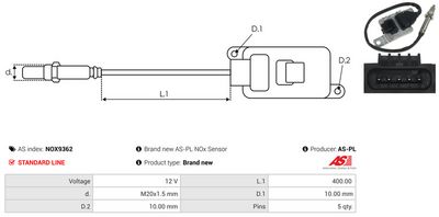 SENZOR NOX INJECTIE ADITIV AS-PL NOX9362 2