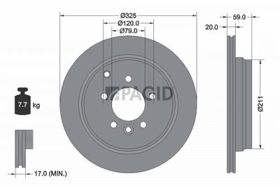 Tarcza hamulcowa PAGID 54476NC