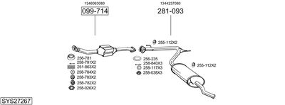 ABGASANLAGE BOSAL SYS27267