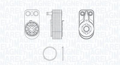 маслен радиатор, двигателно масло MAGNETI MARELLI 350300009500