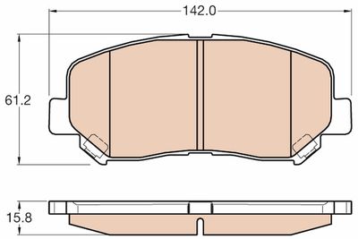 Комплект тормозных колодок, дисковый тормоз TRW GDB3562 для MAZDA CX-5