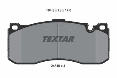 TEXTAR 2431601 Тормозные колодки и сигнализаторы  для BMW 1 (Бмв 1)