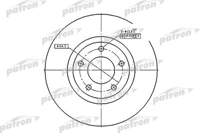 PATRON PBD4385 Тормозные диски  для MAZDA 3 (Мазда 3)