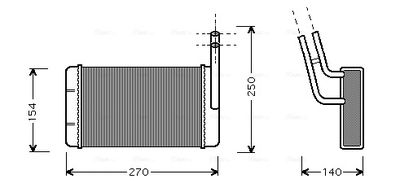 AVA QUALITY COOLING Kachelradiateur, interieurverwarming (FD6132)