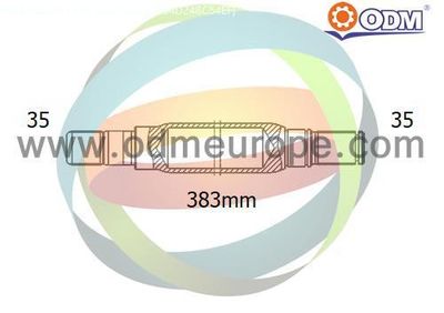 Multiparts 16-010030 Полуось в сборе  для FORD MONDEO III (B5Y) 1.8 SCi