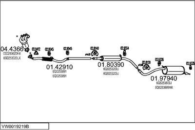 SISTEM DE ESAPAMENT MTS VW0019219B016521