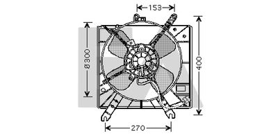Вентилятор, охлаждение двигателя EACLIMA 33V52015 для MAZDA 121