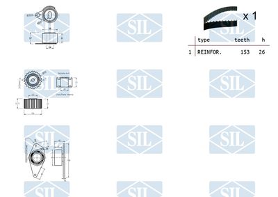 SET CUREA DE DISTRIBUTIE Saleri SIL TK1021 1