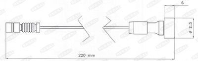Сигнализатор, износ тормозных колодок BERAL UAI200 для MERCEDES-BENZ T2/L