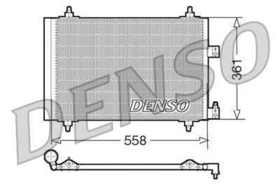 DENSO DCN07005 Радиатор кондиционера  для PEUGEOT 307 (Пежо 307)