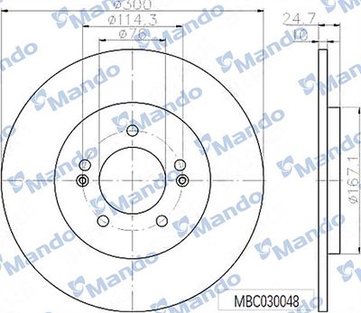 MANDO MBC030048 Тормозные диски для HYUNDAI i40 I CW (VF) 2.0 GDI MANDO MBC030048 Тормозные диски для HYUNDAI i40 I CW (VF) 2.0 GDI