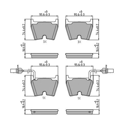 BREMSBELAGSATZ SCHEIBENBREMSE FERODO FDB4165 1