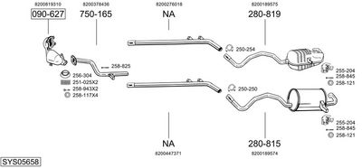 SISTEM DE ESAPAMENT BOSAL SYS05658