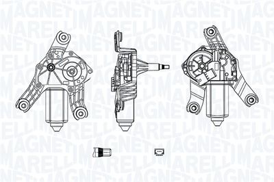 Vindrutetorkarmotor MAGNETI MARELLI 064071300010