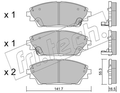 Комплект тормозных колодок, дисковый тормоз fri.tech. 1008.0 для MAZDA CX-3