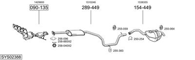 Изпускателна система BOSAL SYS02388
