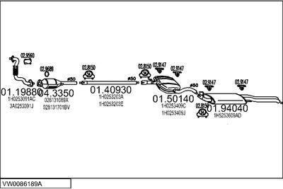 SISTEM DE ESAPAMENT MTS VW0086189A001881