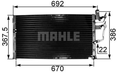 MAHLE AC 329 000S Радиатор кондиционера для MITSUBISHI SPACE RUNNER (N1_W, N2_W)