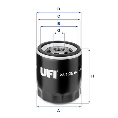 Масляный фильтр UFI 23.129.02 для CHEVROLET LACETTI