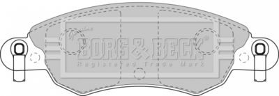 Комплект тормозных колодок, дисковый тормоз BORG & BECK BBP1709 для CITROËN C5
