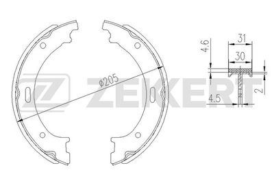 Комплект тормозных колодок ZEKKERT BK-4343 для INFINITI QX56