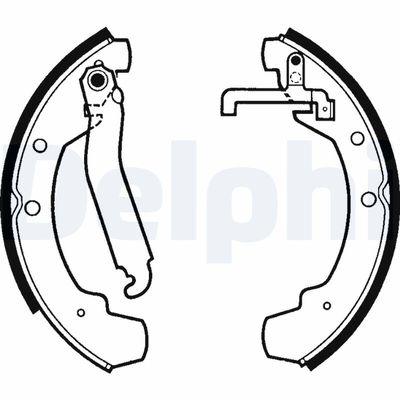 Sada brzdových čelistí DELPHI LS1305