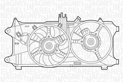 Вентилятор, охлаждение двигателя MAGNETI MARELLI 069422036010 для FIAT DOBLO