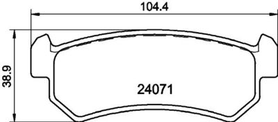 Комплект тормозных колодок, дисковый тормоз HELLA 8DB 355 028-251 для CHEVROLET NUBIRA