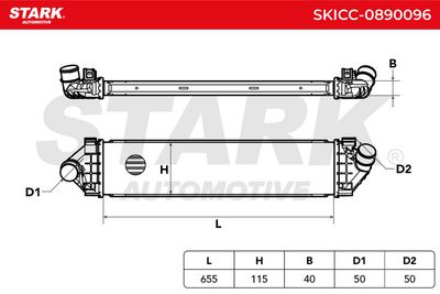 интеркулер (охладител за въздуха на турбината) STARK SKICC-0890096