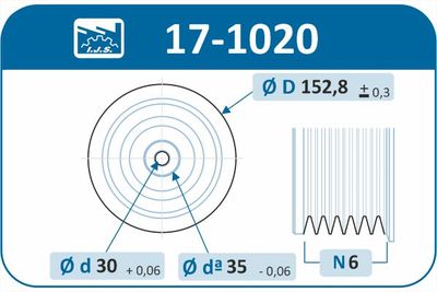 Ременный шкив, коленчатый вал 17-1020