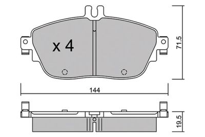 Zestaw klocków hamulcowych, hamulce tarczowe AISIN BPMB-1020