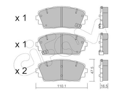 Bremsbelagsatz, Scheibenbremse