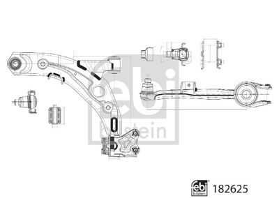 Рычаг независимой подвески колеса, подвеска колеса FEBI BILSTEIN 182625 для MAZDA CX-7