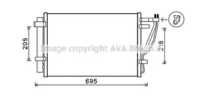 Конденсатор, кондиционер AVA QUALITY COOLING KAA5147D для KIA CERATO