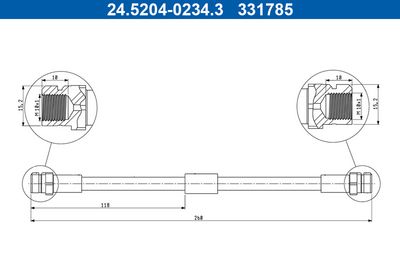 Brake Hose 24.5204-0234.3