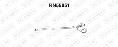 Средний глушитель выхлопных газов VENEPORTE RN55051 для RENAULT 11