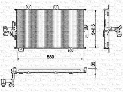 MAGNETI MARELLI 350203100000 Радиатор кондиционера  для ALFA ROMEO 155 (Альфа-ромео 155)